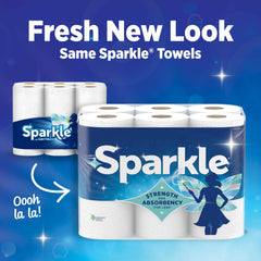 SPARKLE toalla en uso en cocina limpiando derrame rápidamente