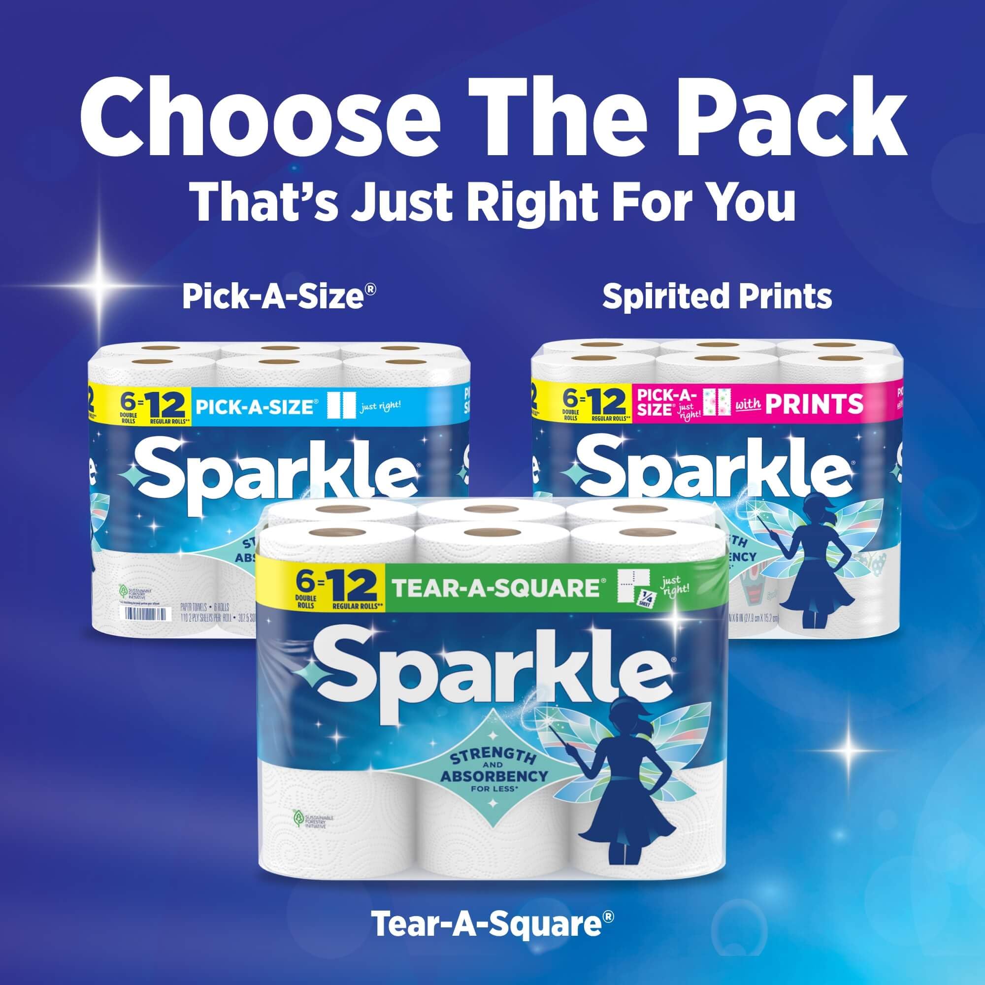 SPARKLE paquete abierto con rollos visibles para entender cantidad