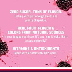 Sparkling Ice botella en mano mostrando tamaño real y porción de 17 fl oz