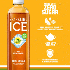 Sparkling Ice botella en mano para referencia de tamaño y conveniencia