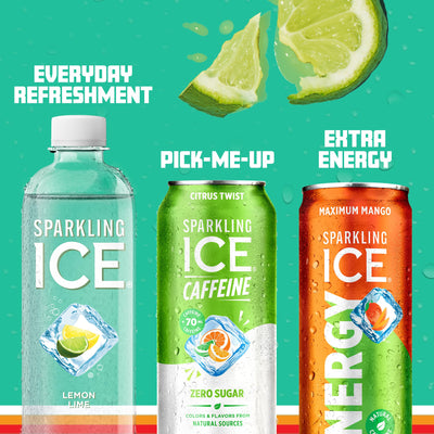 Sparkling Ice etiqueta con ingredientes y vitaminas, información clara y útil