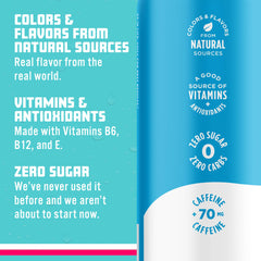 Sparkling Ice etiqueta con vitaminas resaltadas y claridad informativa
