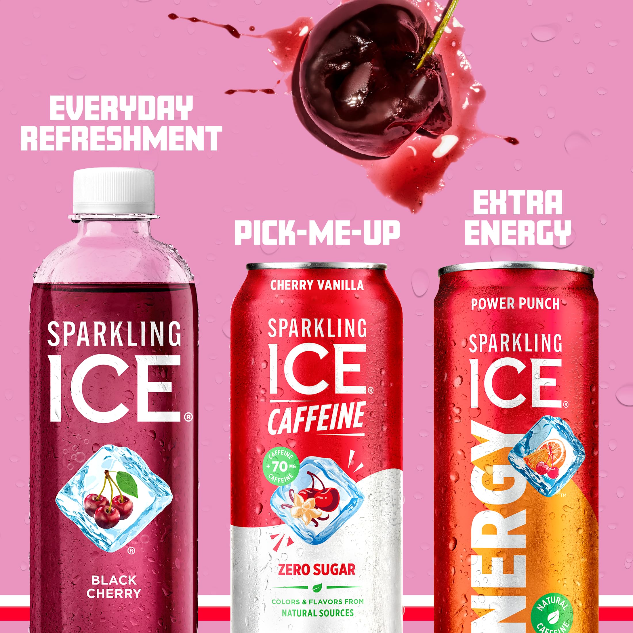 Sparkling Ice lata en mano demostrando portabilidad y conveniencia