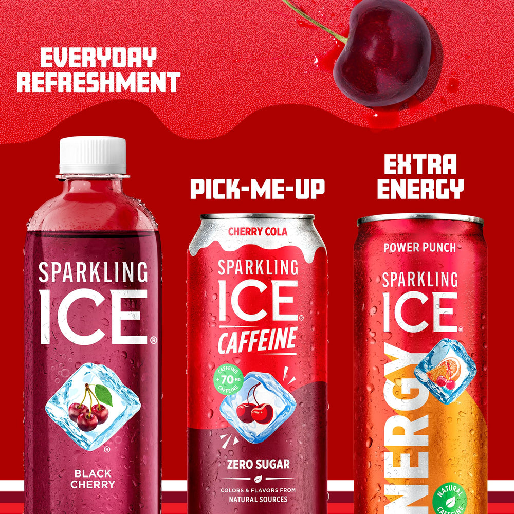 Sparkling Ice detalle de etiqueta con vitaminas y ingredientes, transparencia nutricional