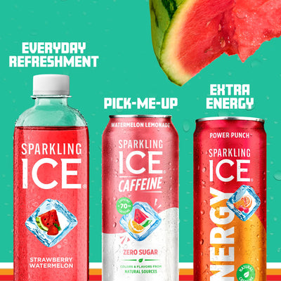 Sparkling Ice etiqueta con vitaminas e ingredientes claros y beneficios