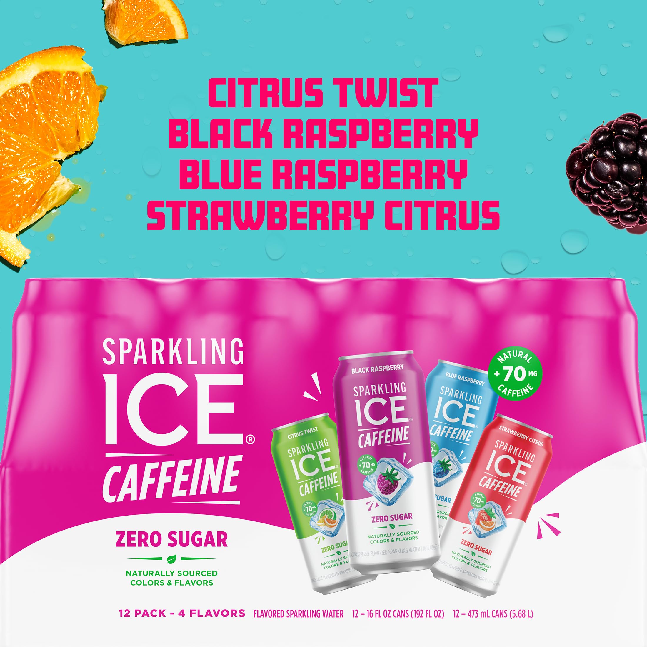 Sparkling Ice lata Citrus Twist con burbujas frías y sabor cítrico