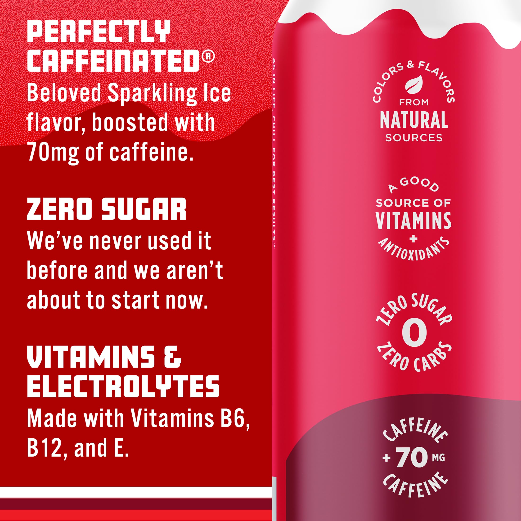 Sparkling Ice lata en mano para mostrar tamaño real y conveniencia portátil