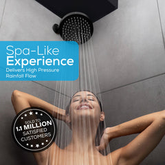 SparkPod cabezal en uso creando lluvia potente para enjuague rápido