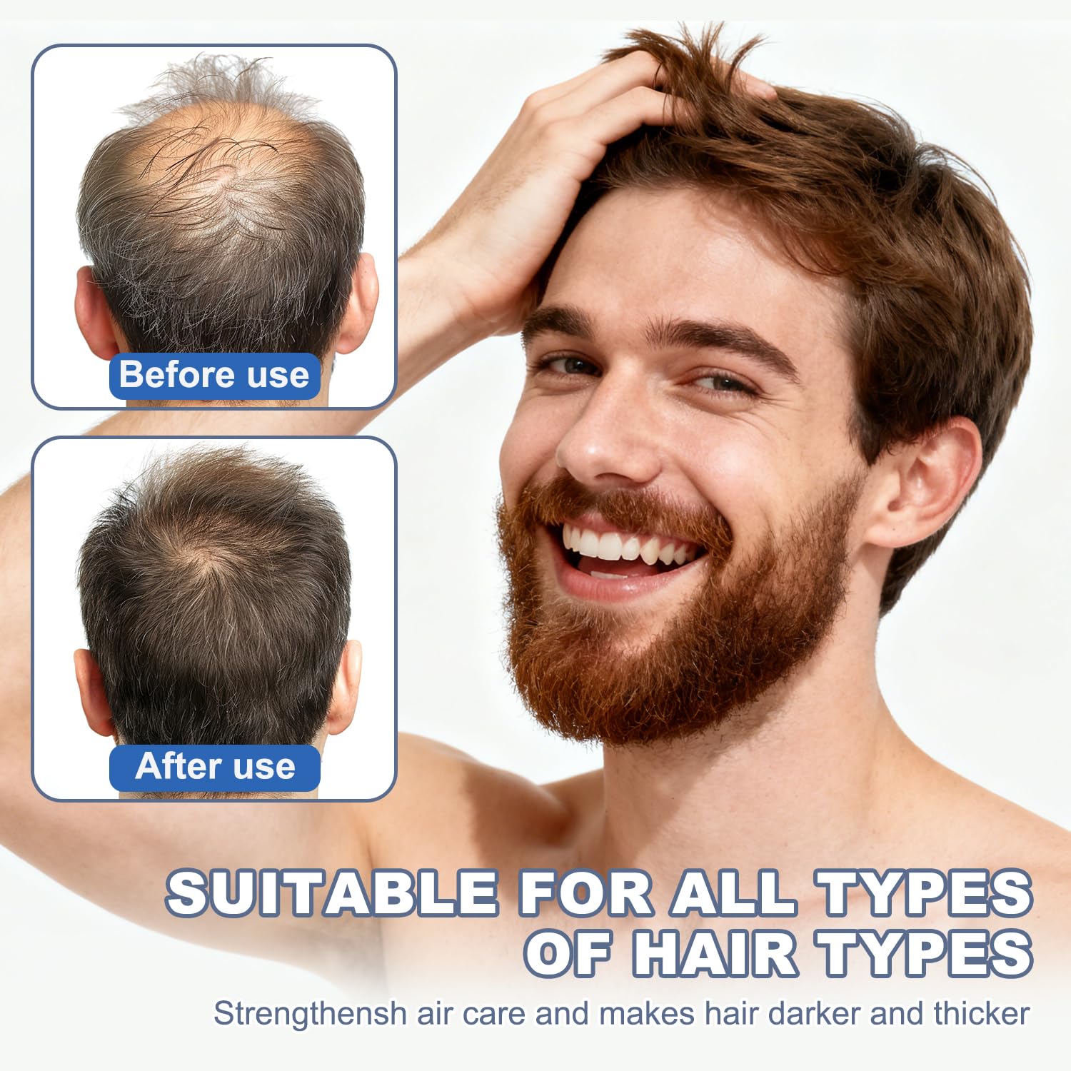 SPARTAN HAIR botella en mano para apreciar tamaño de 200 ml y portabilidad