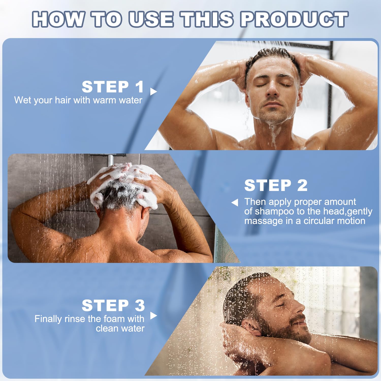 SPARTAN HAIR champú en ambiente de baño mostrando resultado limpio y voluminoso