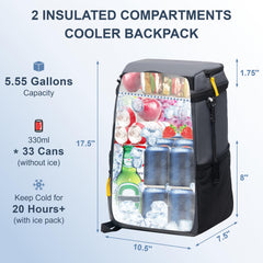 SPARTER cooler open to reveal reflective PEVA liner and leakproof seam benefit