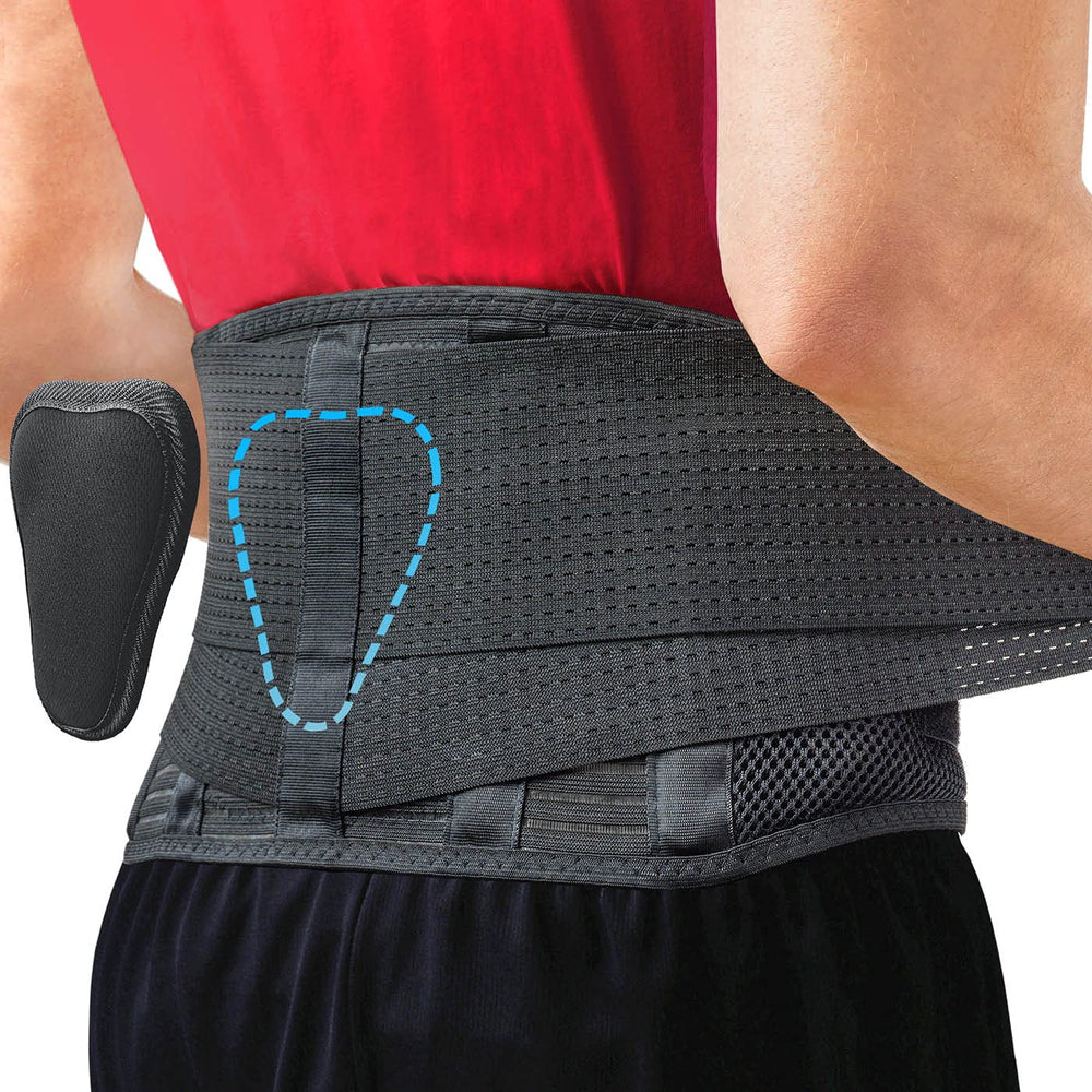 Sparthos faja lumbar frontal mostrando ajuste y compresión