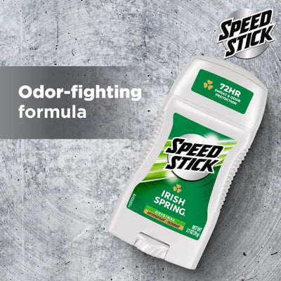 Speed Stick etiqueta con ingredientes y beneficios, información clara
