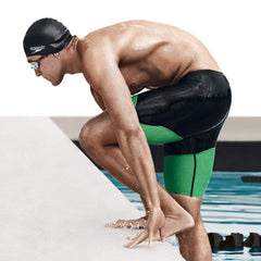 Speedo Vanquisher primer plano de lente que resalta anti-vaho y protección UV