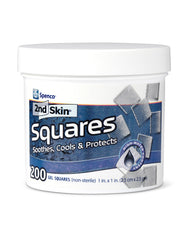 Spenco front packaging showing 200-count squares and travel-ready protection