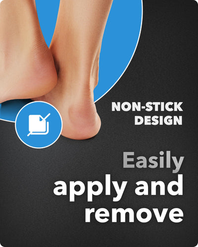 Spenco pad on heel inside running shoe reducing rubbing and hot spots