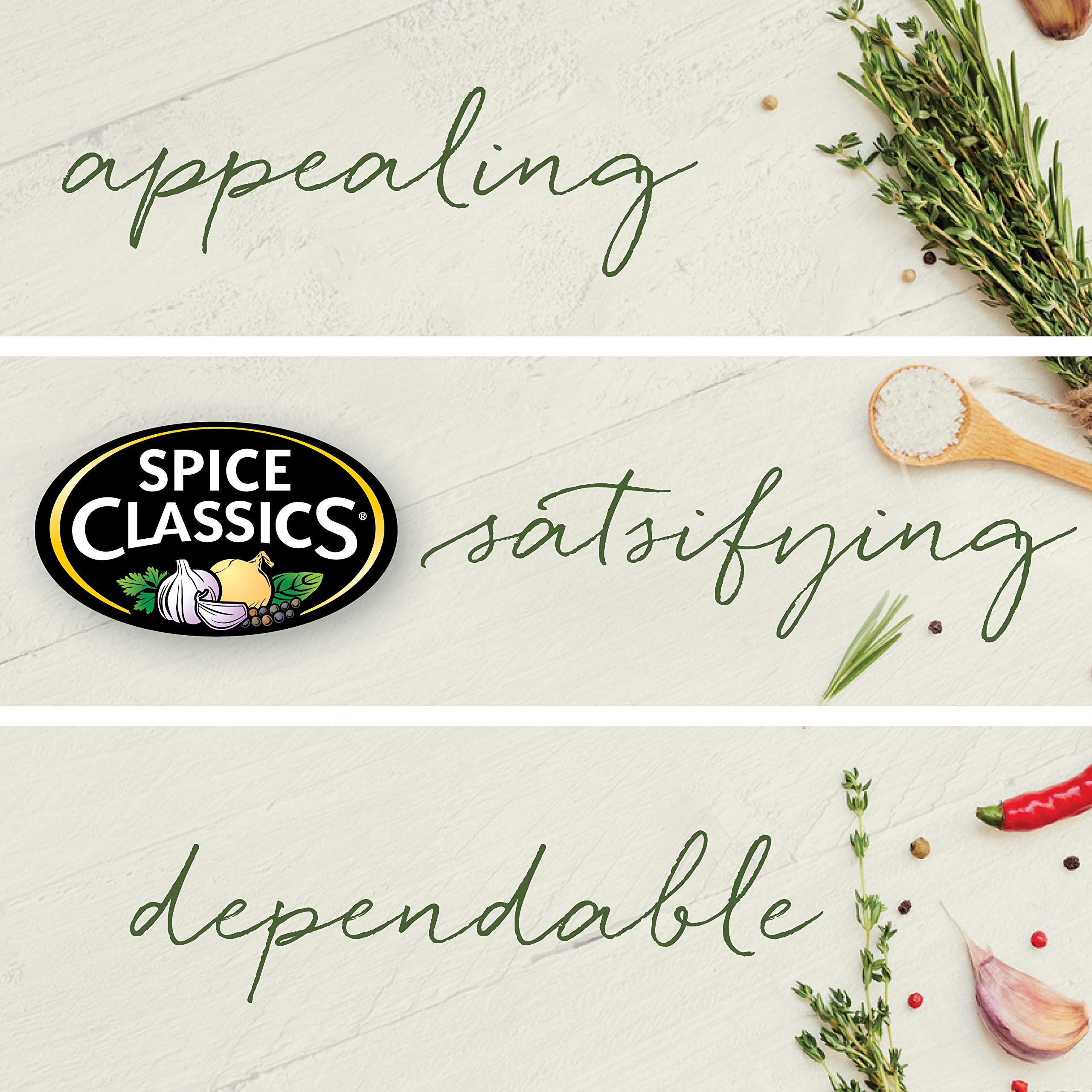 Spice Classics orégano añadiéndose a salsa, mejora sabor de guisos