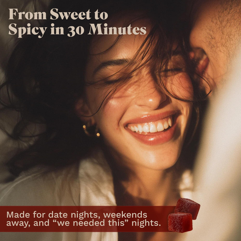 Couple enjoying Spicy Cubes on a date night adding playful mood enhancement