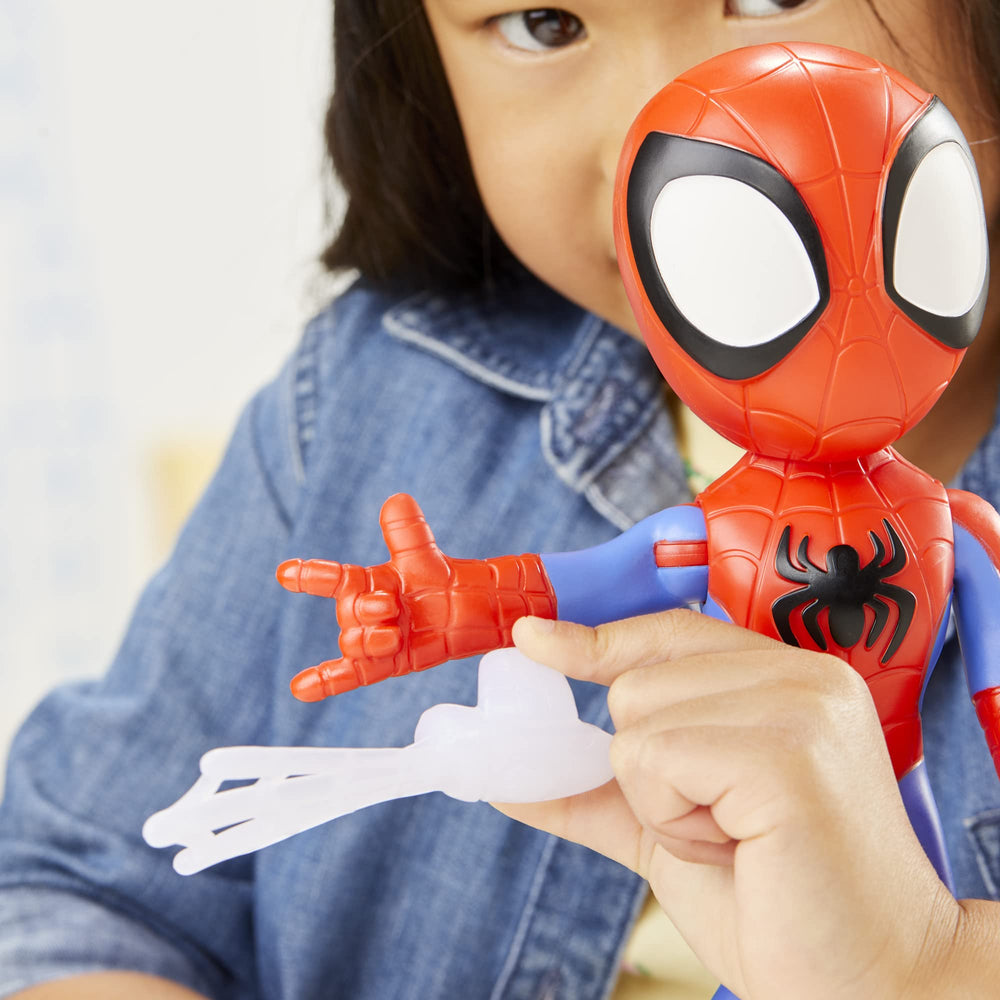 Spidey and his Amazing Friends accesorios de telaraña colocados en muñeca para imaginación activa
