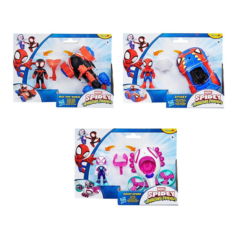 Spidey and his Amazing Friends figuras posadas con articulación, promueve juego creativo