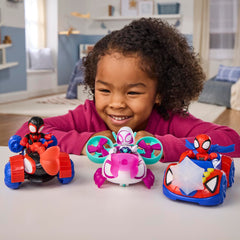 Spidey and his Amazing Friends vehículos con figuras dentro, facilita juego imaginativo