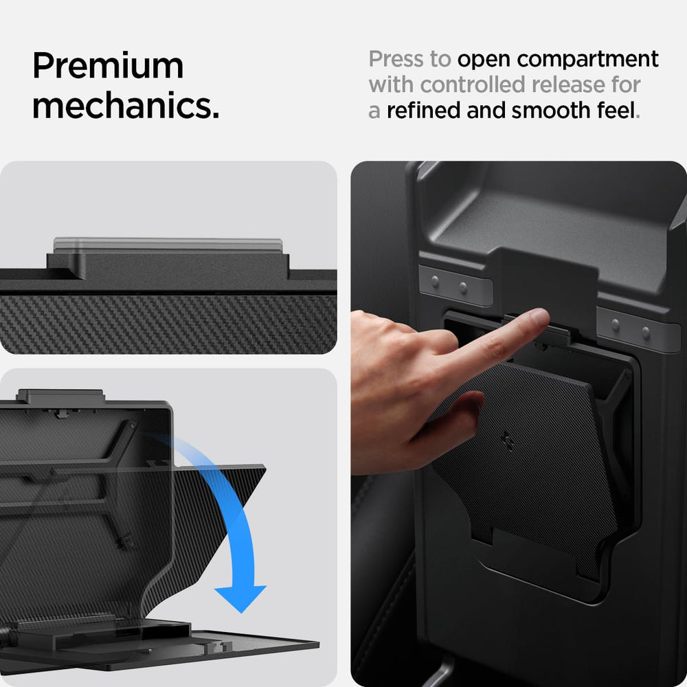 Spigen comparación tamaño con mano para ver escala y comodidad de uso