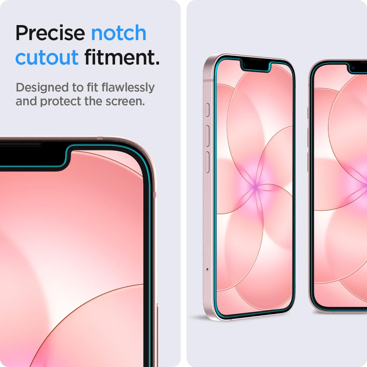 Spigen comparación de grosor 0.33mm que mantiene sensibilidad táctil