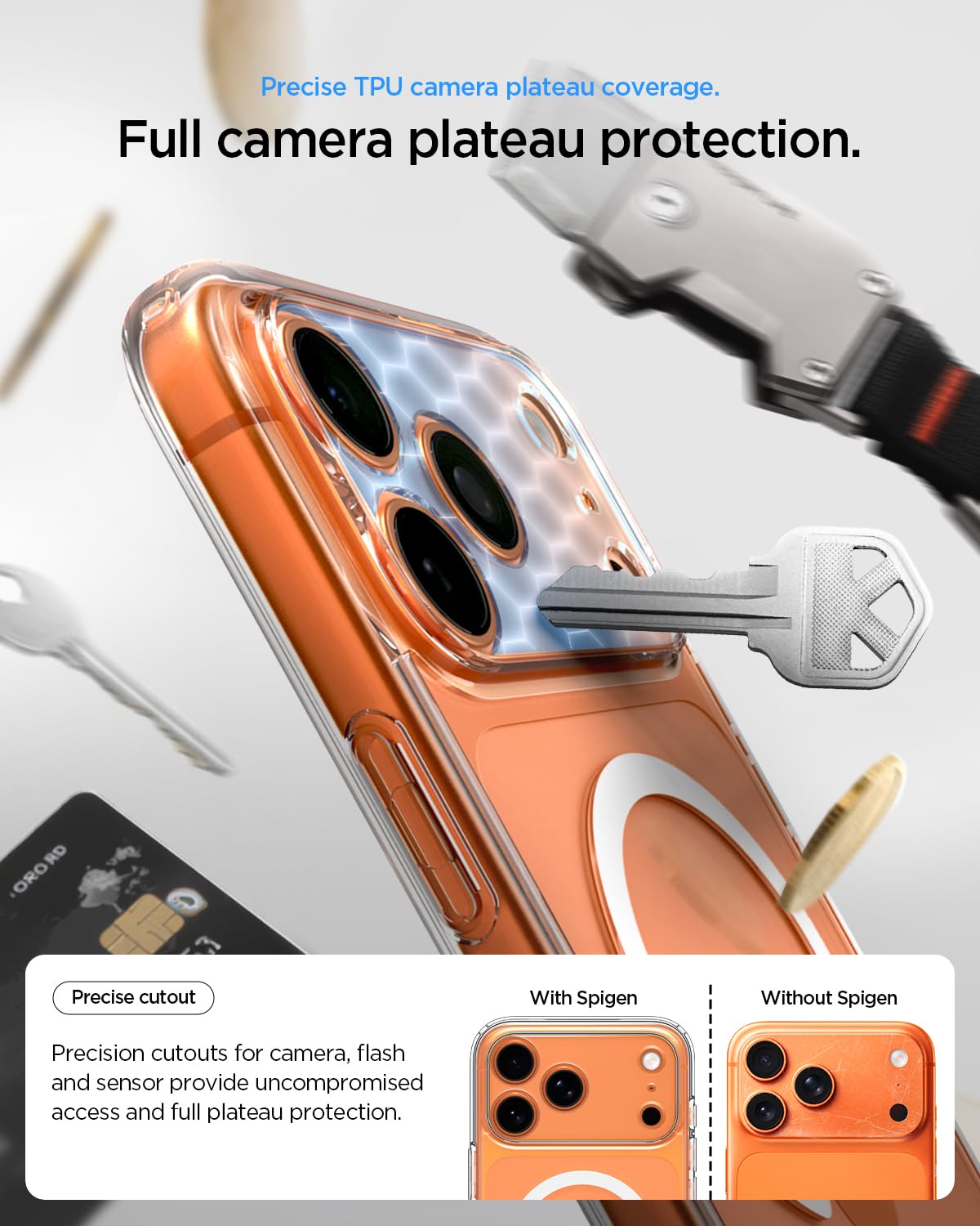 Spigen esquinas con Air Cushion para absorción de impactos y seguridad
