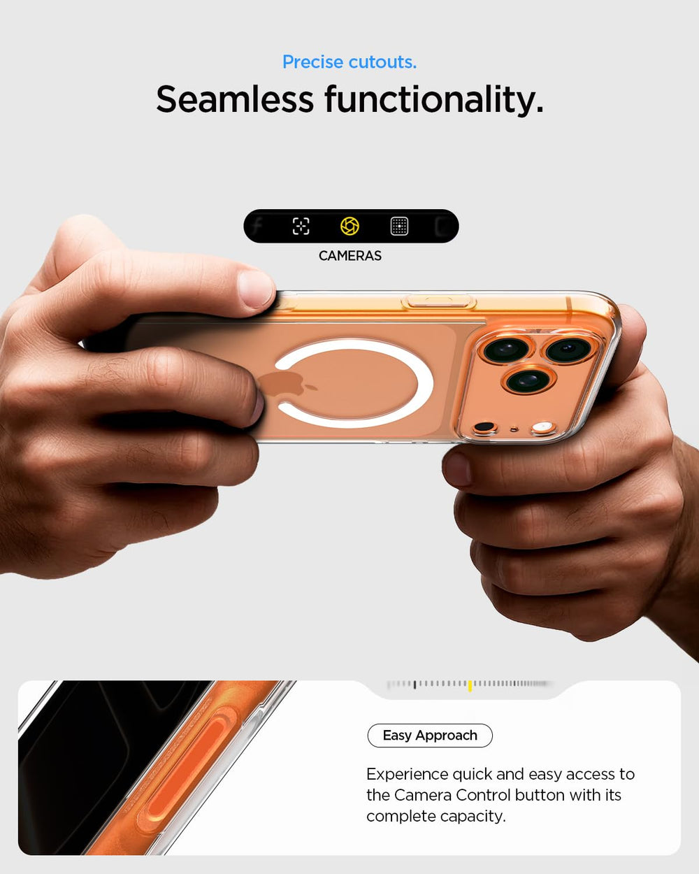 Spigen textura del borde TPU que mejora el agarre y evita marcas