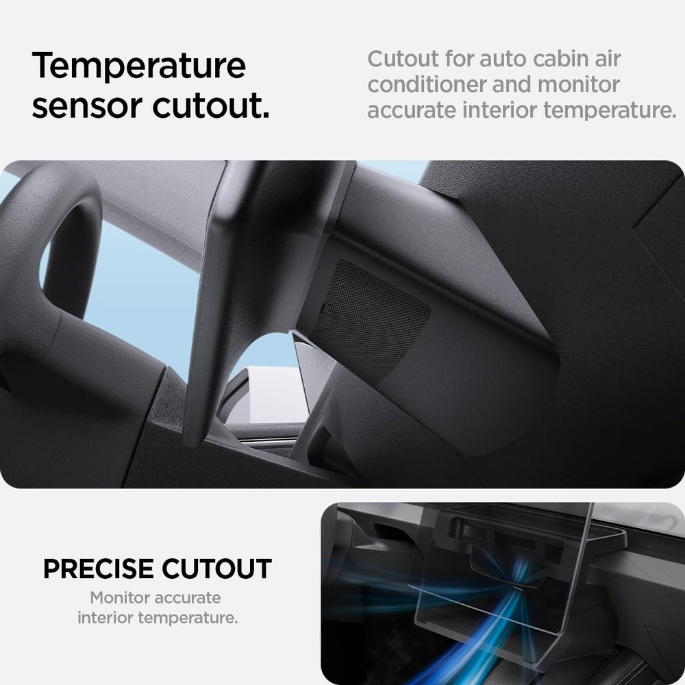 Spigen organizer installed in Tesla Model Y Juniper with secure magnetic fit