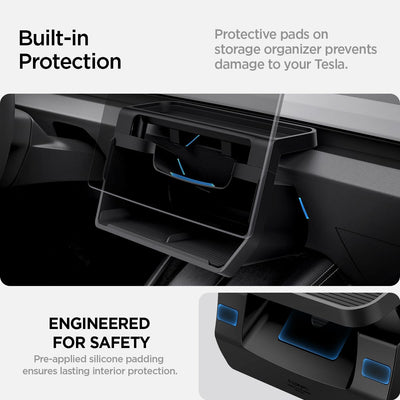 Spigen lifestyle dashboard scene illustrating tidy cabin and improved organization