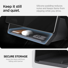Spigen detail of deep silicone padding that reduces noise and cushions items