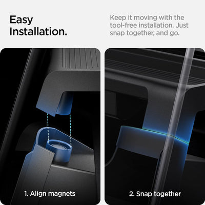 Spigen organizer beside a ruler showing compact size and easy storage capacity