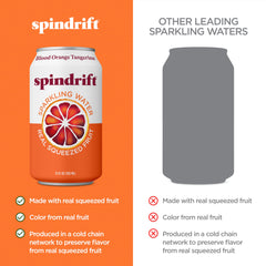Spindrift etiqueta con lista de ingredientes y certificaciones
