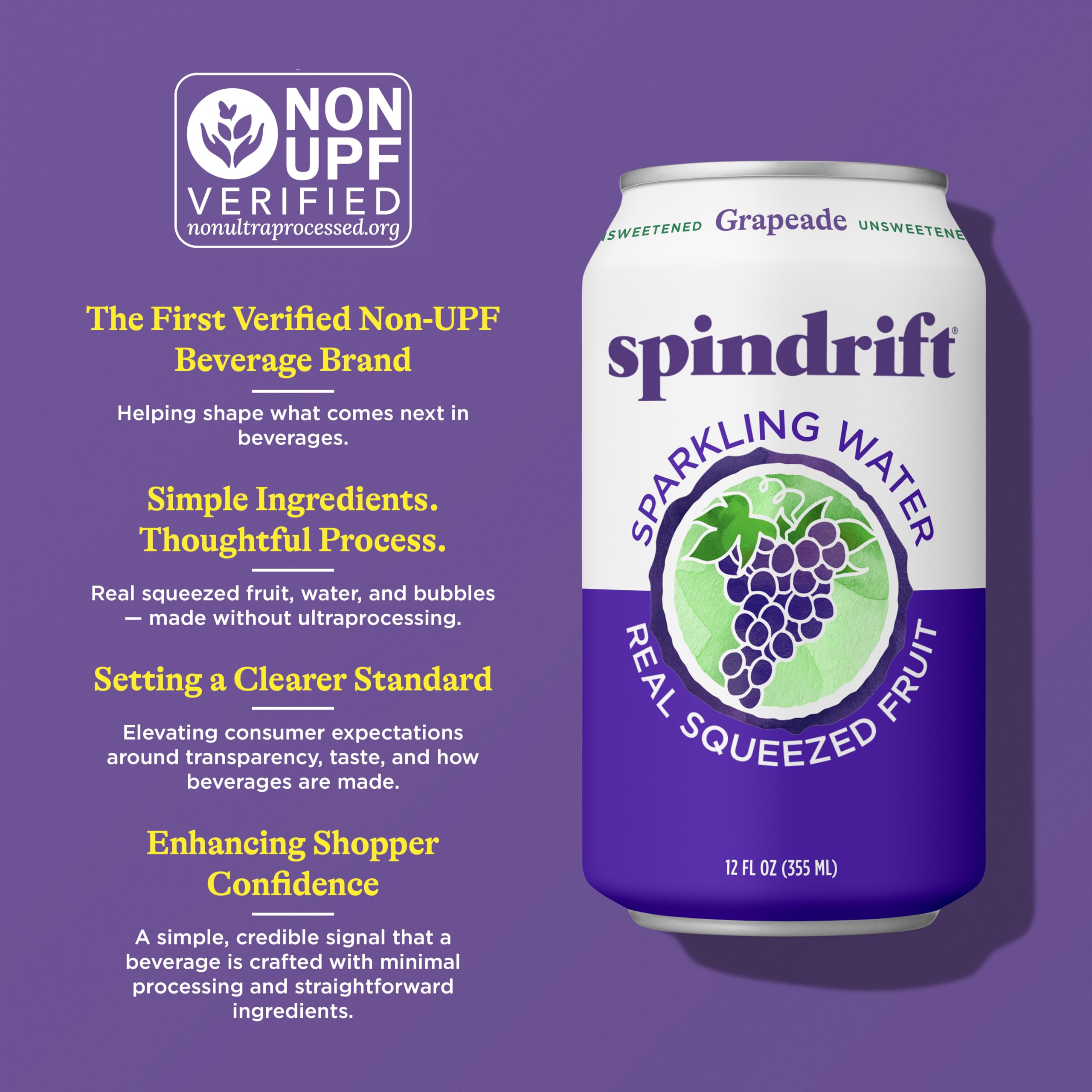 Spindrift comparación de tamaño de lata para referencia visual práctica