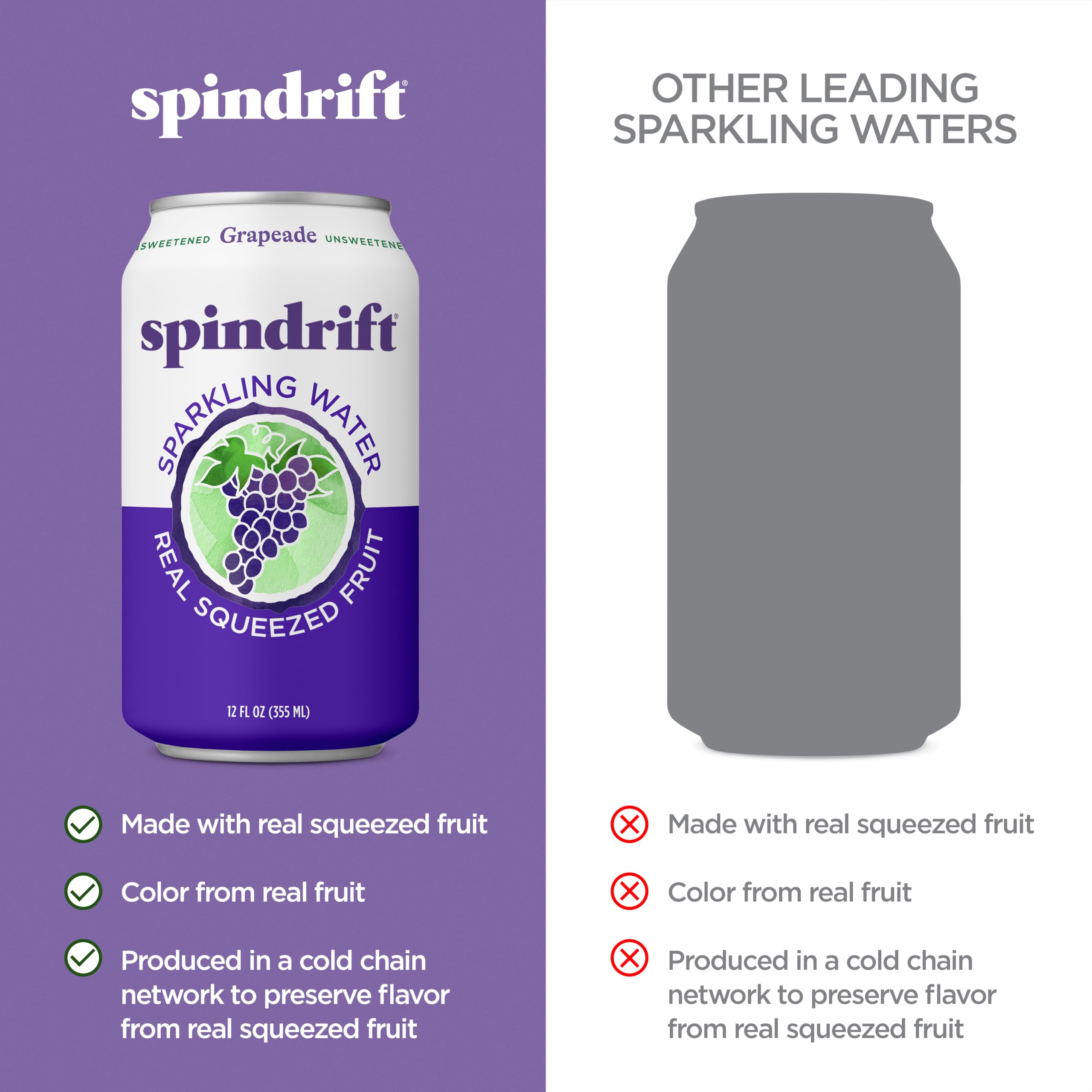 Spindrift lata abierta mostrando gas y lista para beber