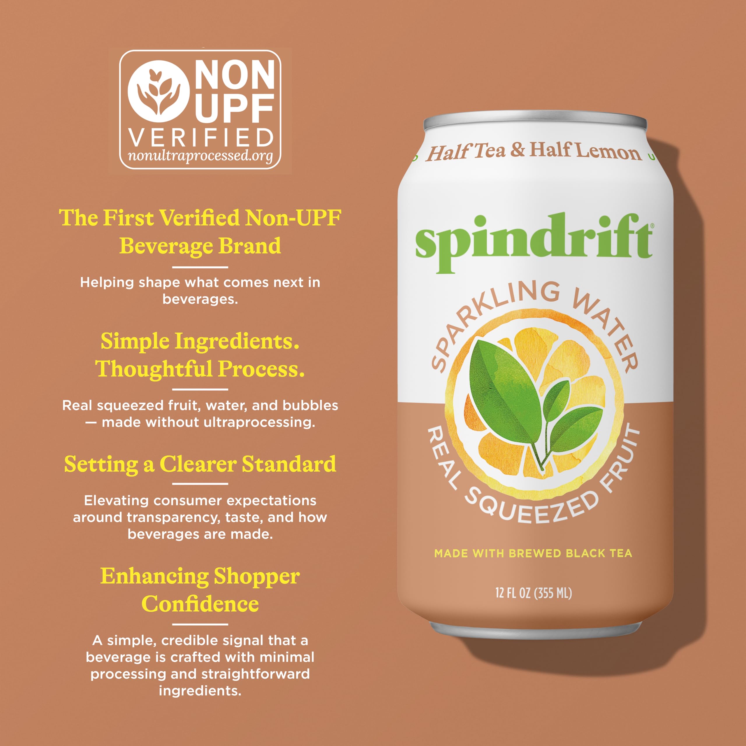 Spindrift cans arranged in a basket conveying ready-to-serve convenience
