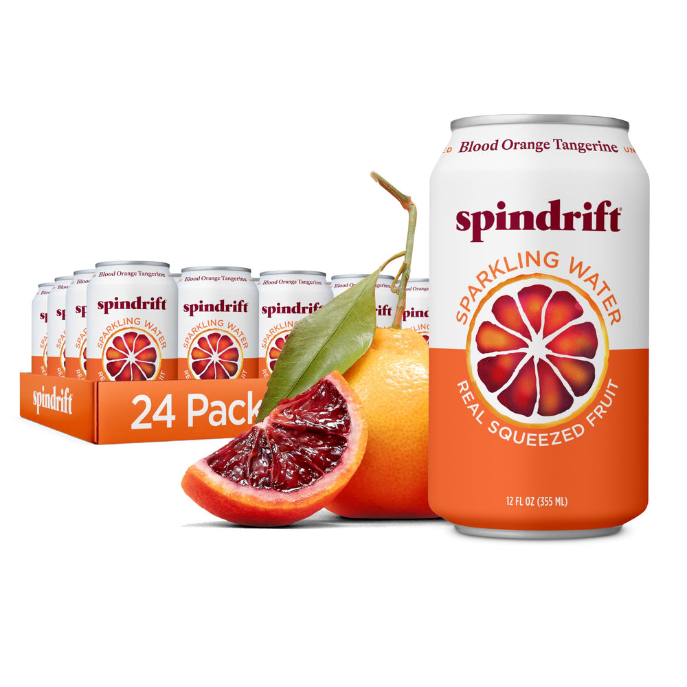 Spindrift lata frente mostrando diseño y frescura