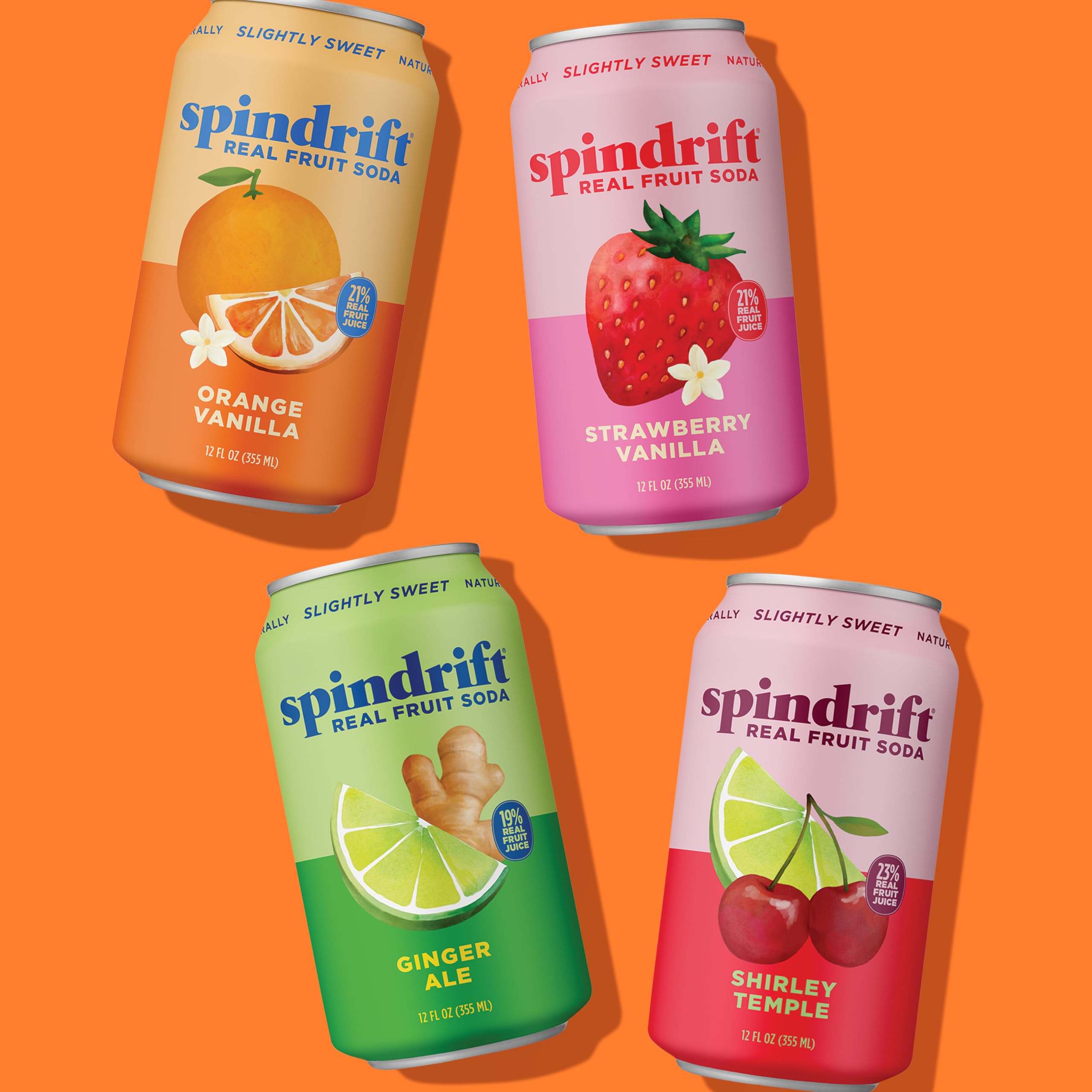 Spindrift lata en primer plano con gotas, muestra textura y frescura