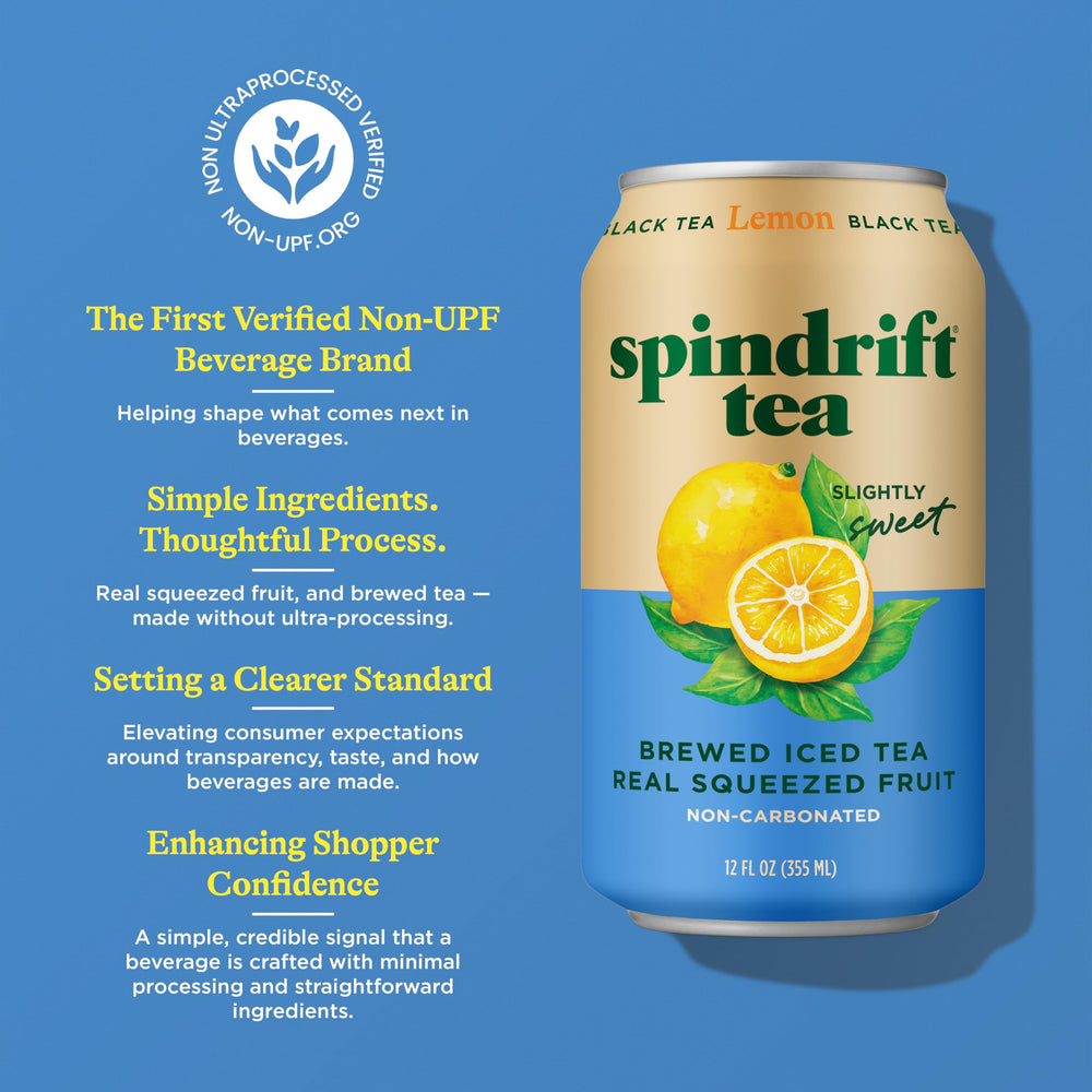 Spindrift pack de 12 latas apiladas, ahorro y disponibilidad para la nevera