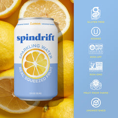 Spindrift lata abierta con burbujas resaltando efervescencia