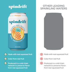 Spindrift etiqueta con lista de ingredientes y certificaciones visibles