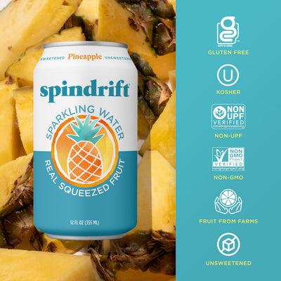 Spindrift pack de 24 latas apiladas para almacenamiento conveniente