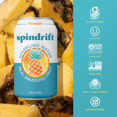 Spindrift pack de 24 latas apiladas para almacenamiento conveniente