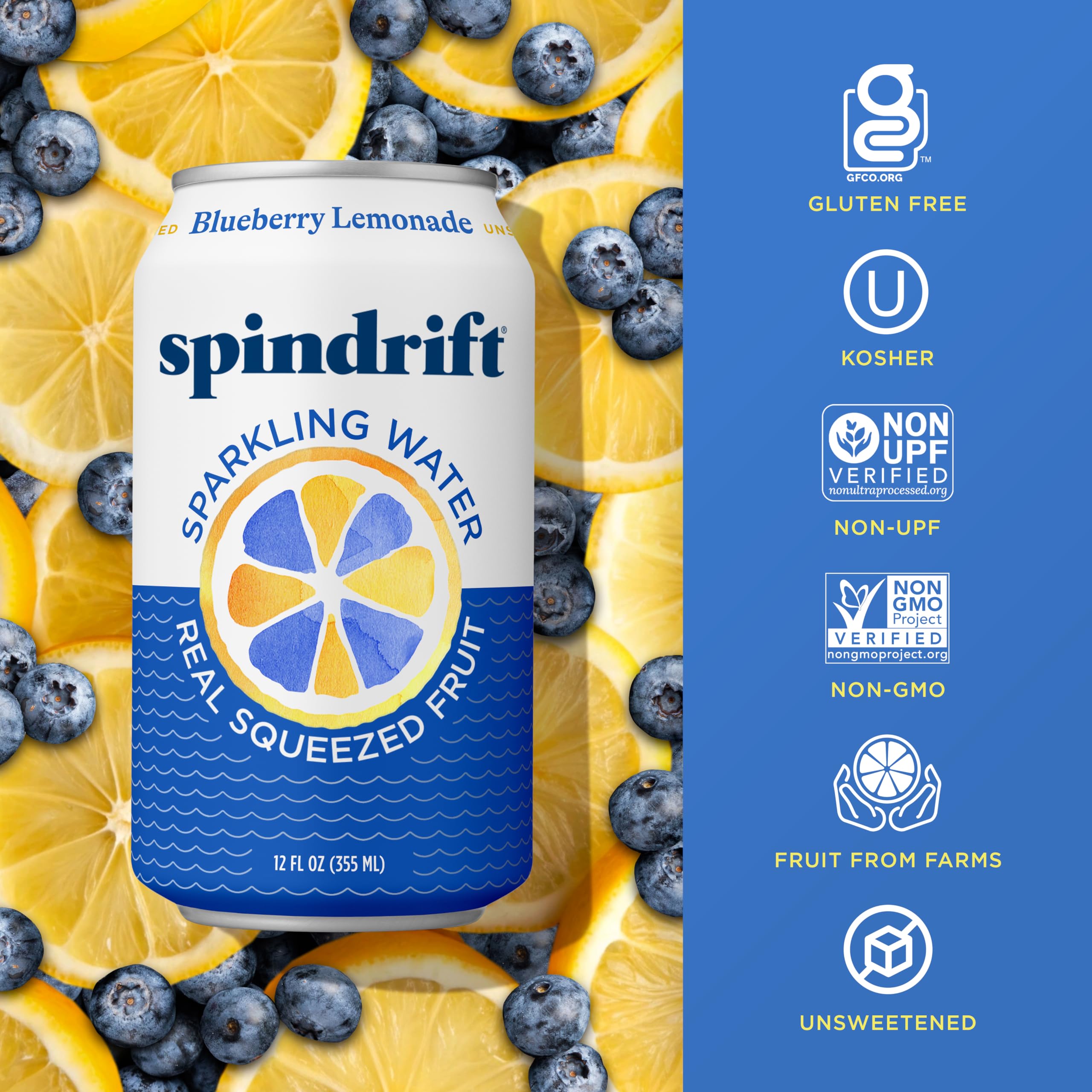 Spindrift vertido en vaso con hielo favorece refresco instantáneo