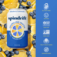 Spindrift vertido en vaso con hielo favorece refresco instantáneo