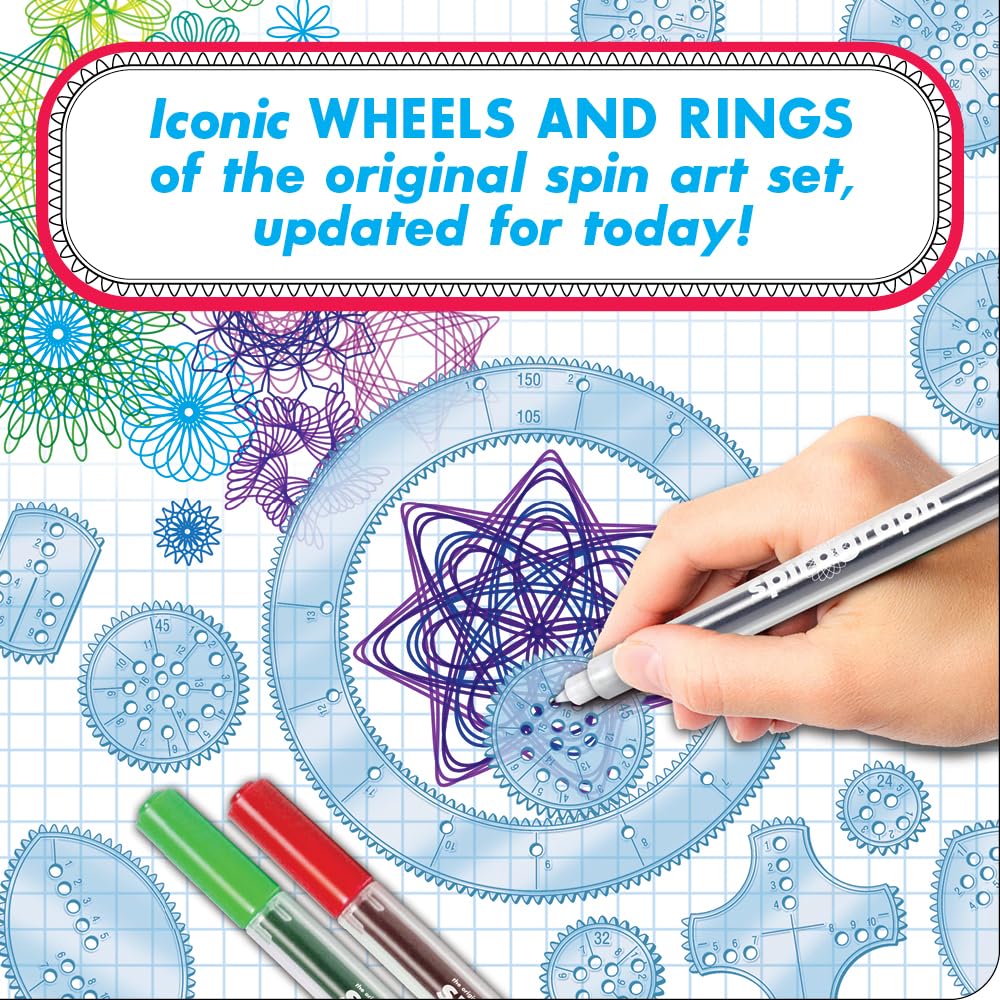 Spirograph engranajes y anillas en primer plano mostrando precisión