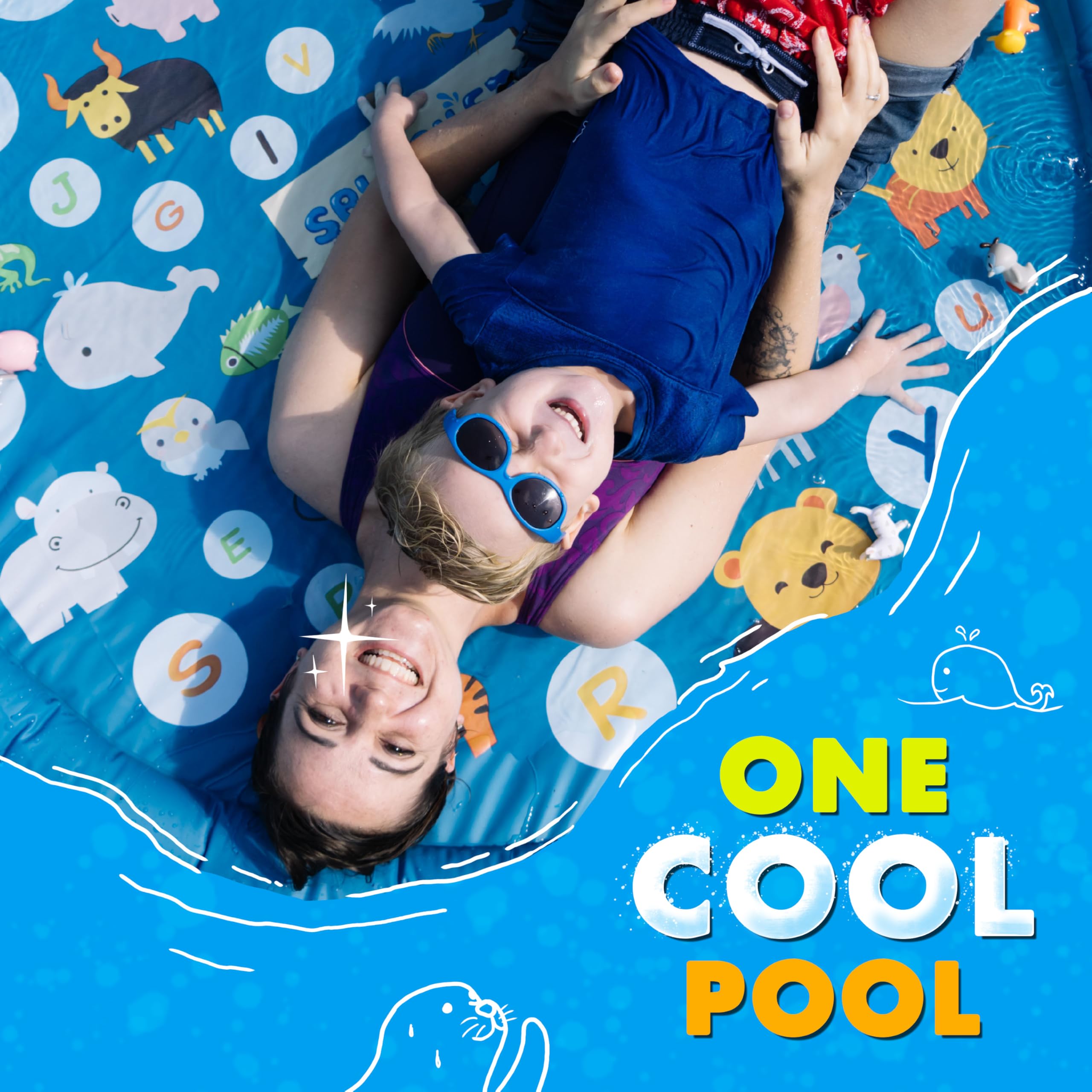 SplashEZ en patio familiar con niños jugando, ideal para tardes de verano seguras