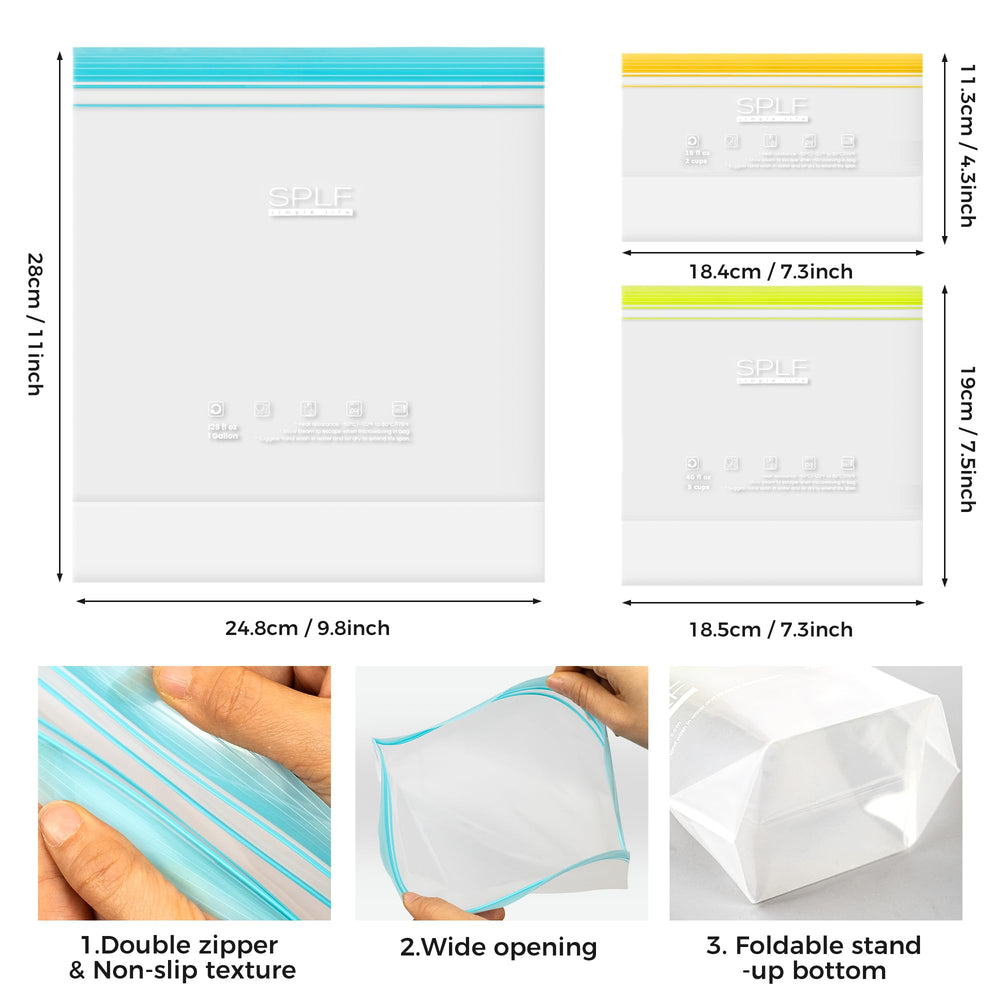 SPLF bolsa de pie con fondo plegable estable, facilita almacenamiento y vertido