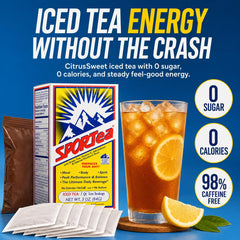 SPORTea tetera refrigerada con bolsita infusionando, refresca e hidrata sin calorías